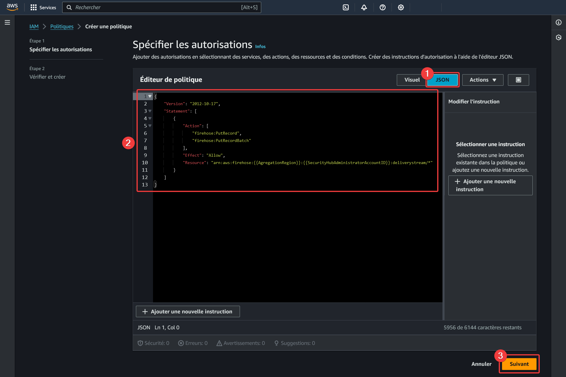 AWS - IAM - Politiques - Créer une politique