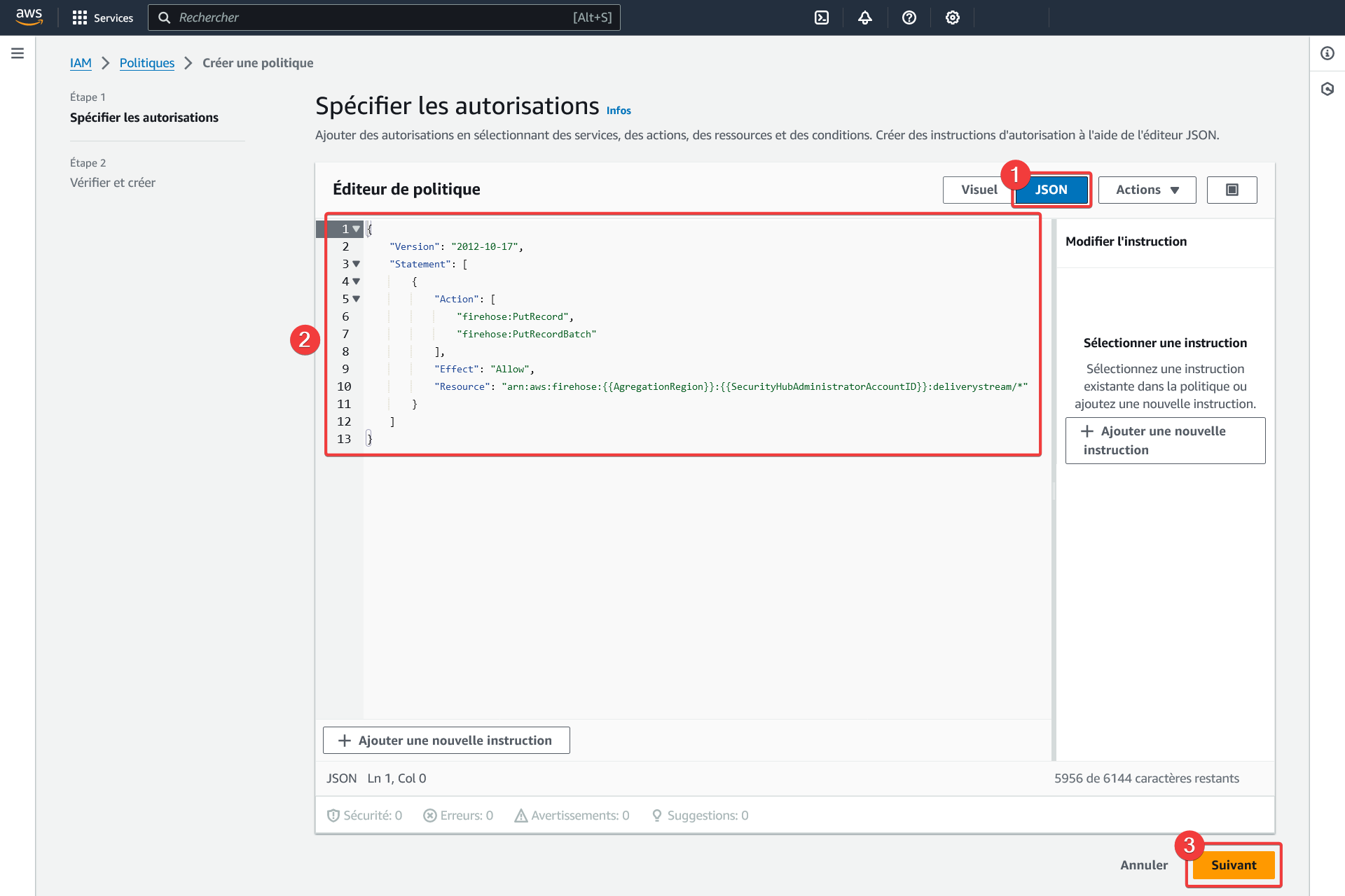 AWS - IAM - Politiques - Créer une politique