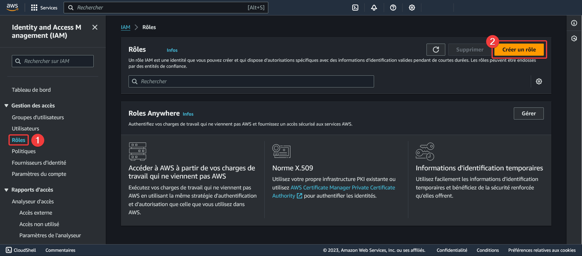 AWS - IAM - Rôles
