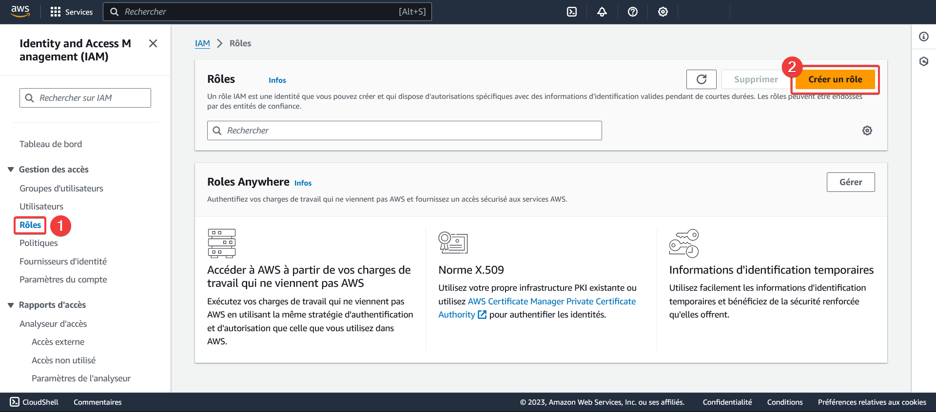 AWS - IAM - Rôles