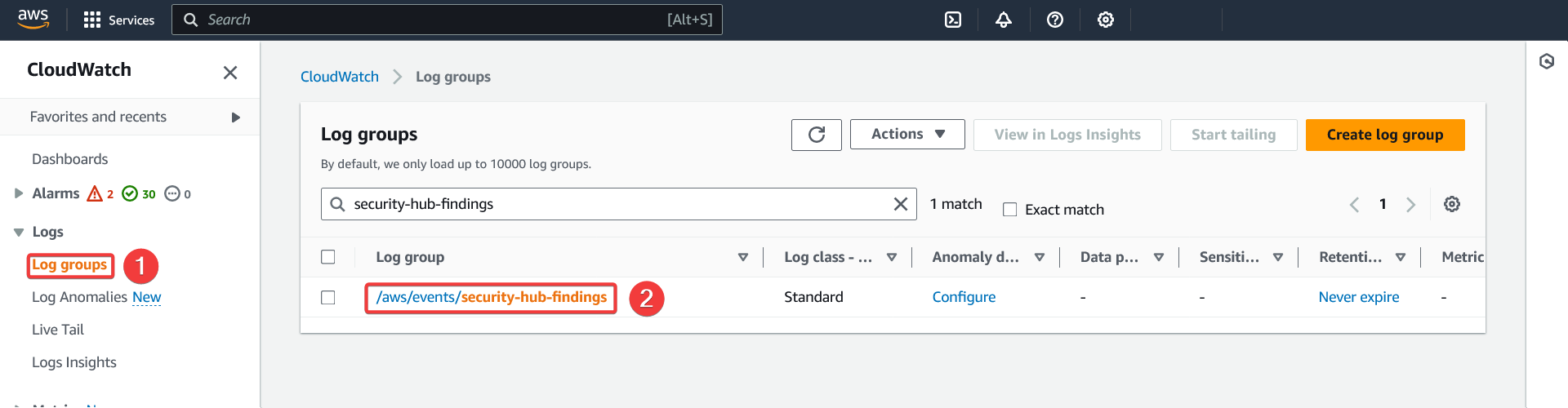 AWS - CloudWatch - Log Groups