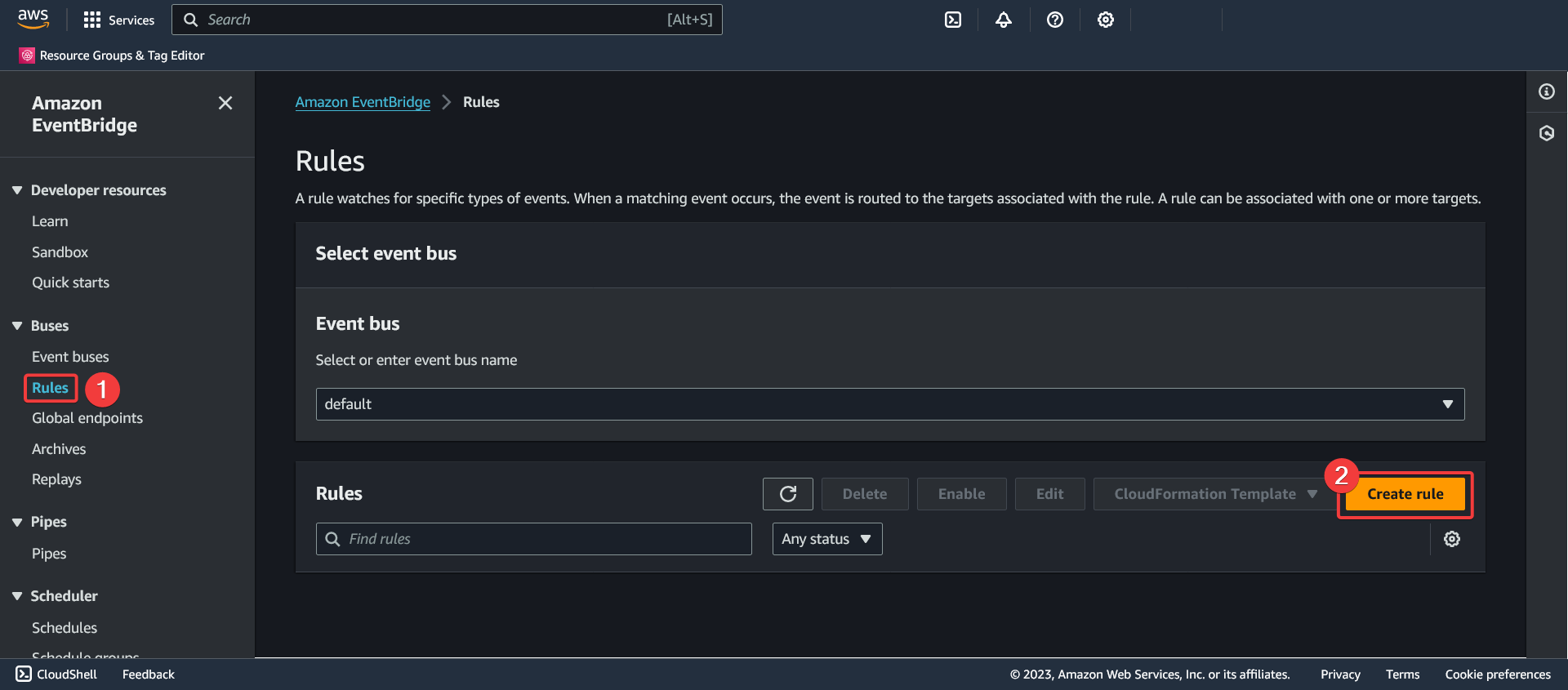 AWS - Amazon EventBridge - Rules