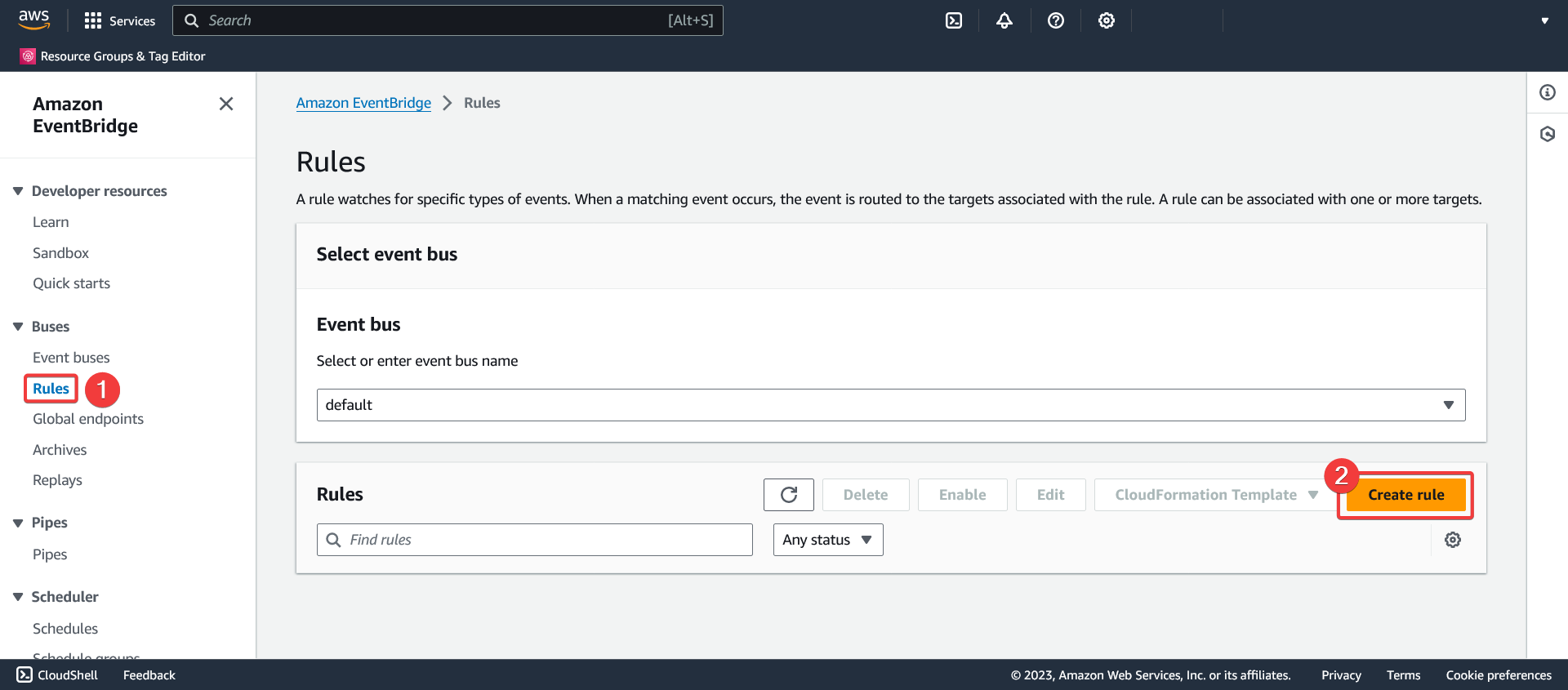 AWS - Amazon EventBridge - Rules
