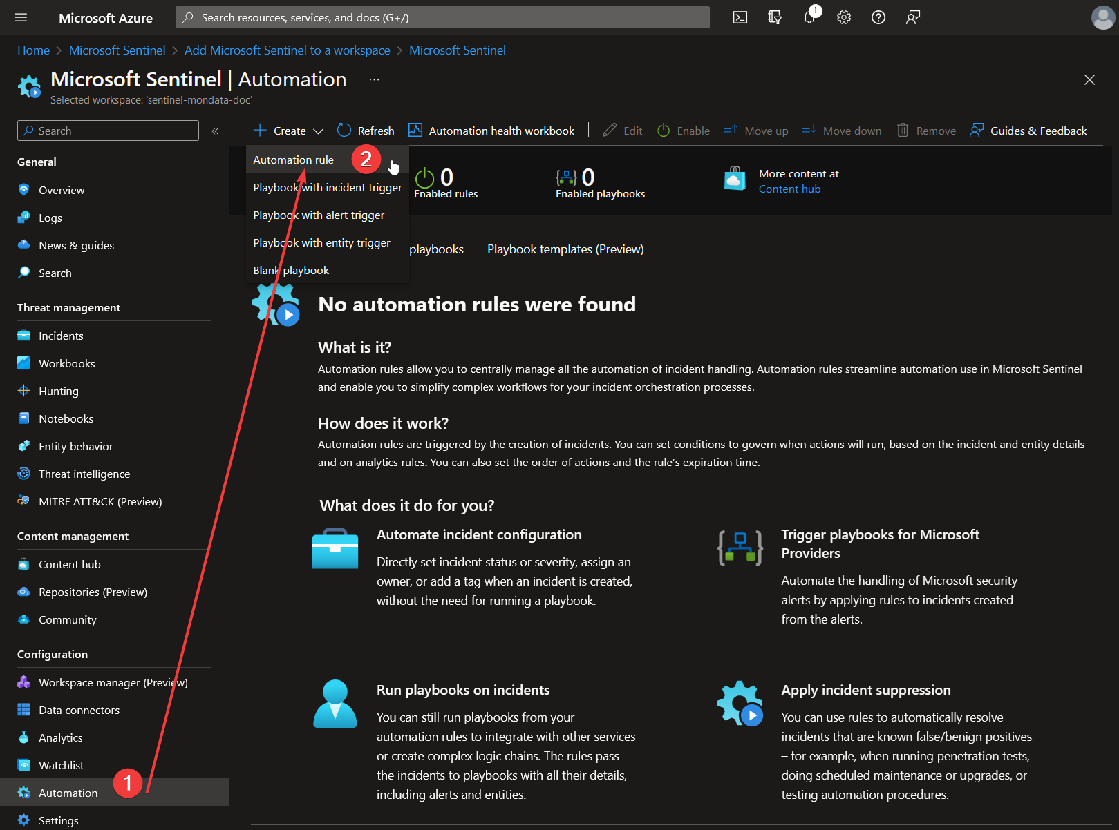 Azure - Microsoft Sentinel - Instance